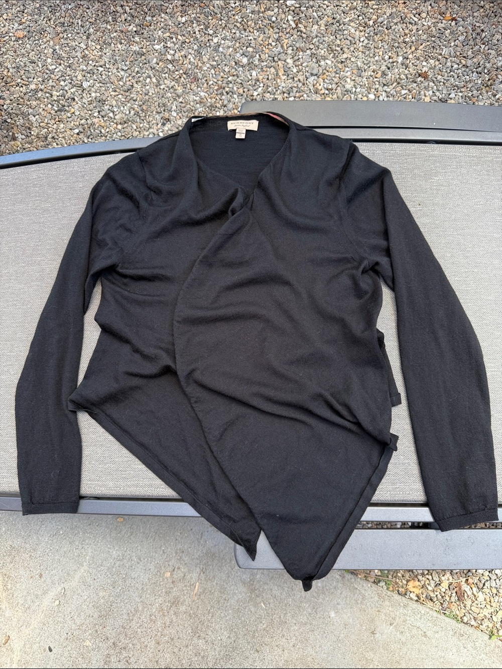 Burberry Black Sweater with Signature Check Trim